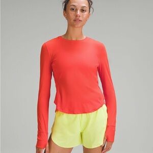 Women's Bright Red Long Sleeve Top